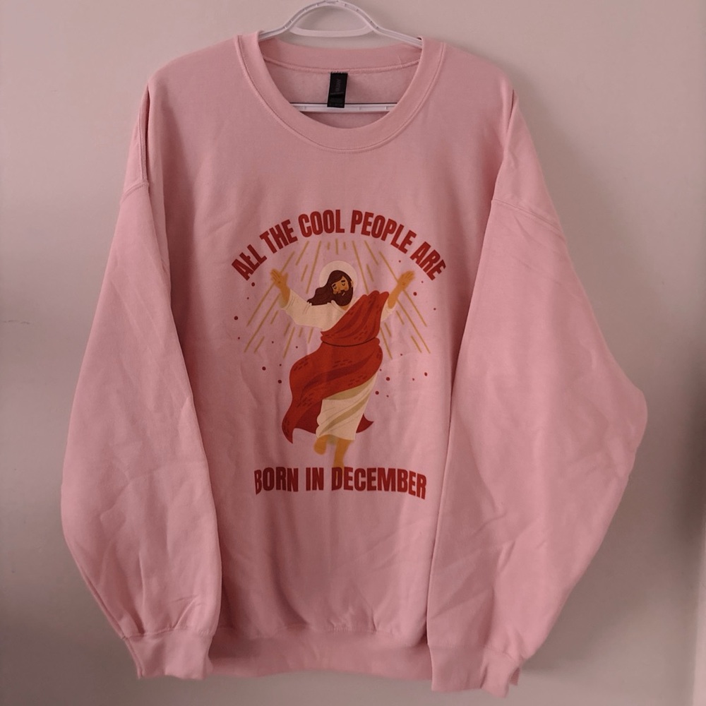 Pink Graphic womens crewneck